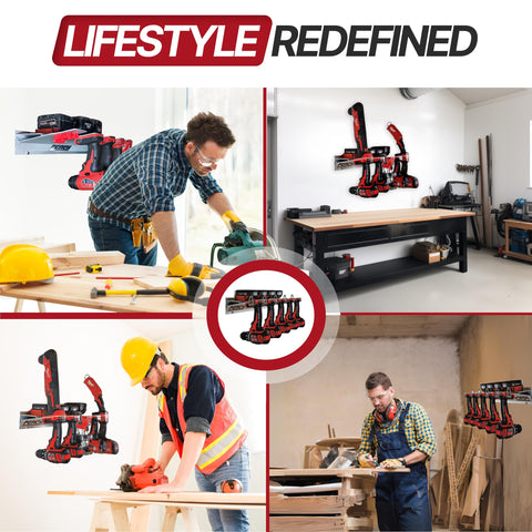 PERCH Milwaukee M18 tool rack durable build supports long-term workshop use.