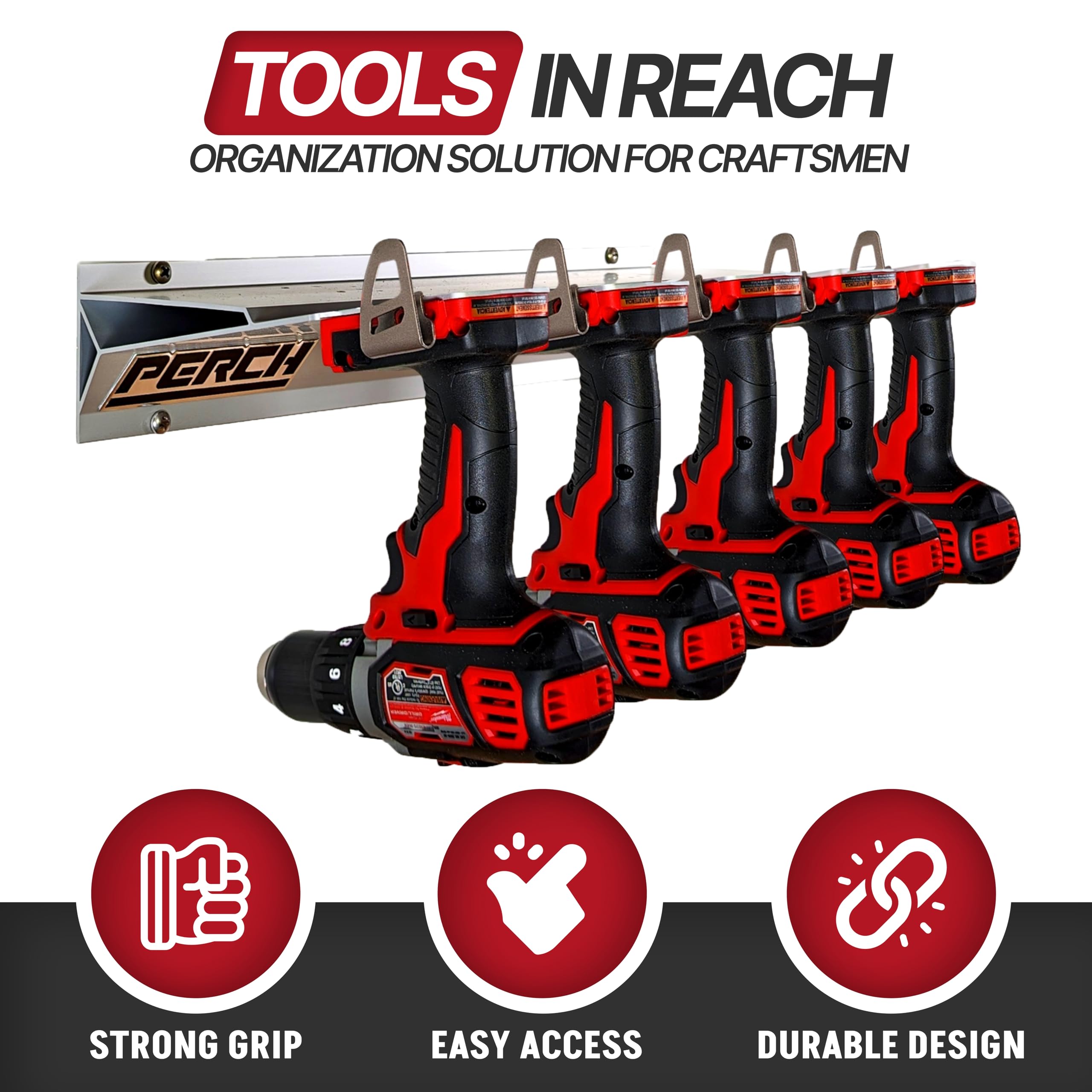 PERCH tool holder double-stack config illustrates expanded capacity for ten tools.