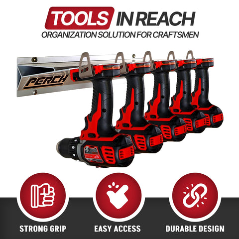 PERCH tool holder double-stack config illustrates expanded capacity for ten tools.