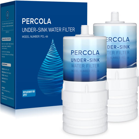 PERCOLA AP217 under-sink filter 2-pack ready for fresh water at home
