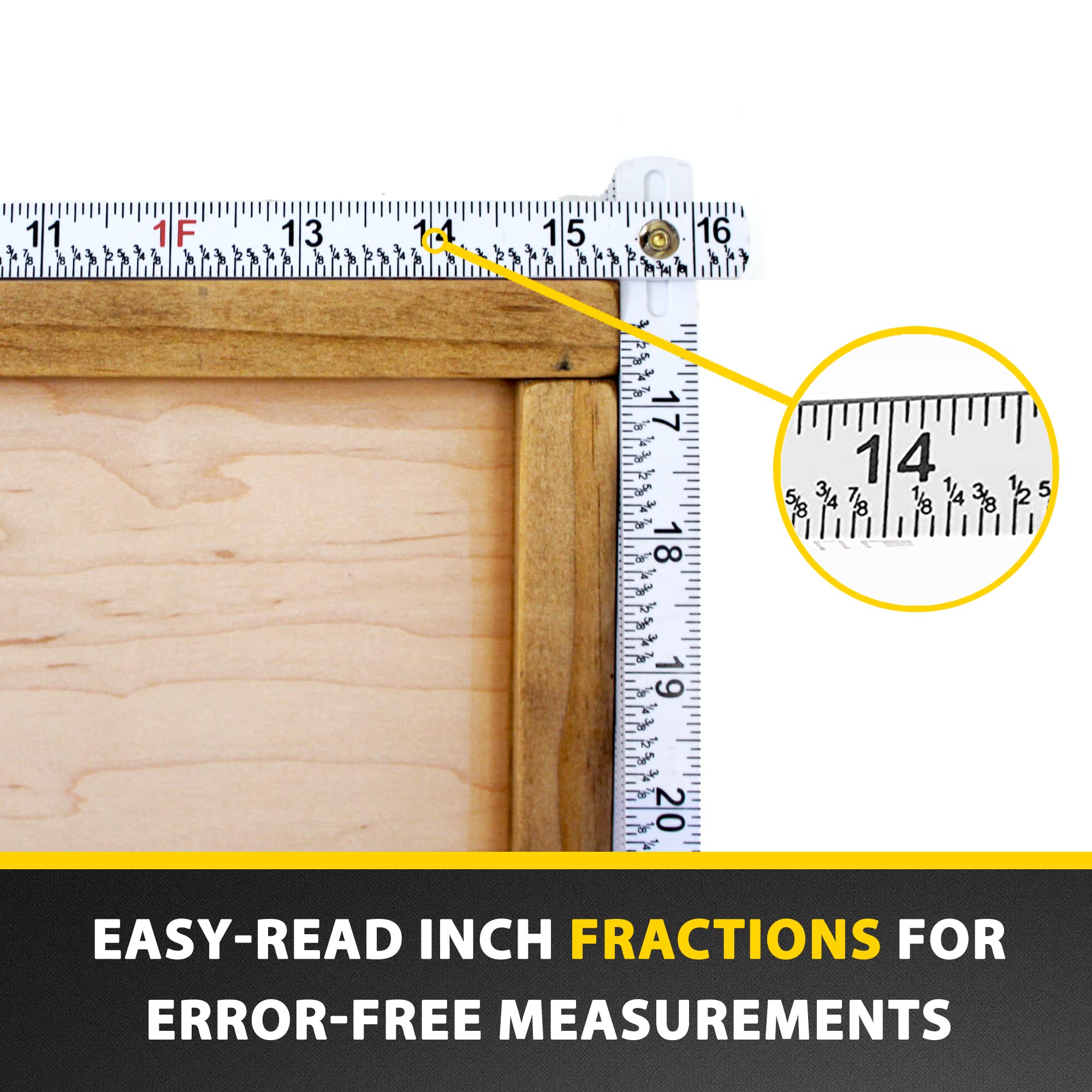 Perfect Measuring Tape FR-72 easy-read fractions speed layout.