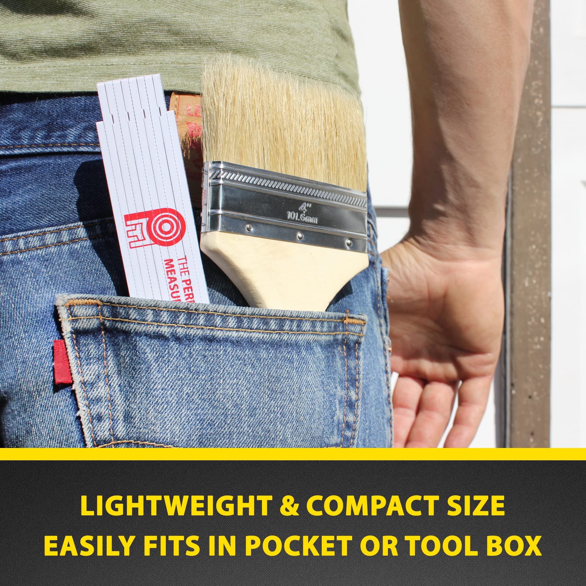 Perfect Measuring Tape FR-72 fiberglass-reinforced composite withstands tough jobs.