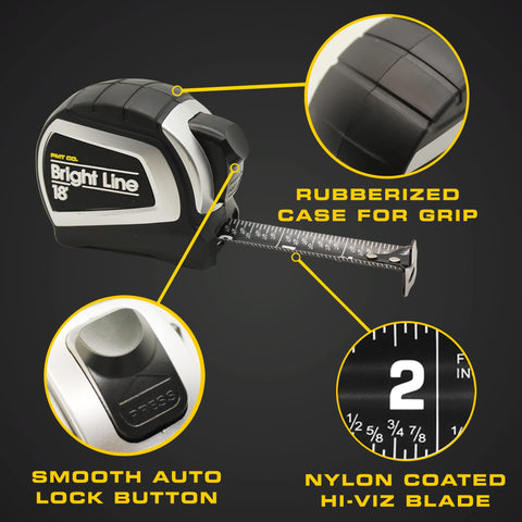 Perfect Measuring Tape heavy-duty rubber case with belt clip for on-site access.