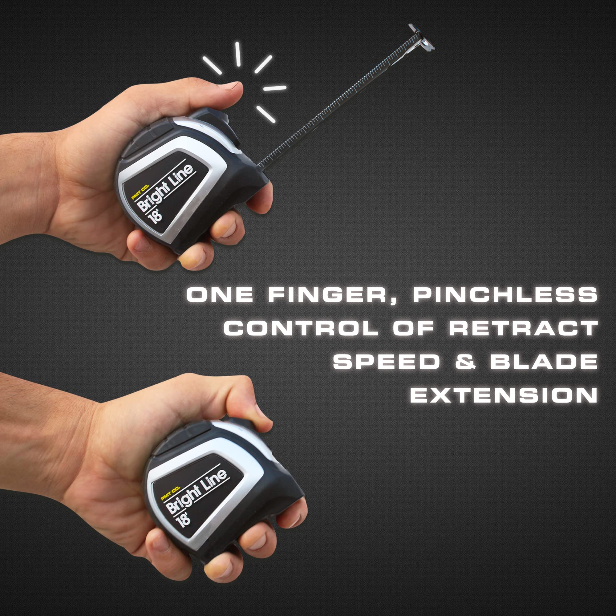 Perfect Measuring Tape 18 ft length with inch fractions supports quick carpentry measurements.