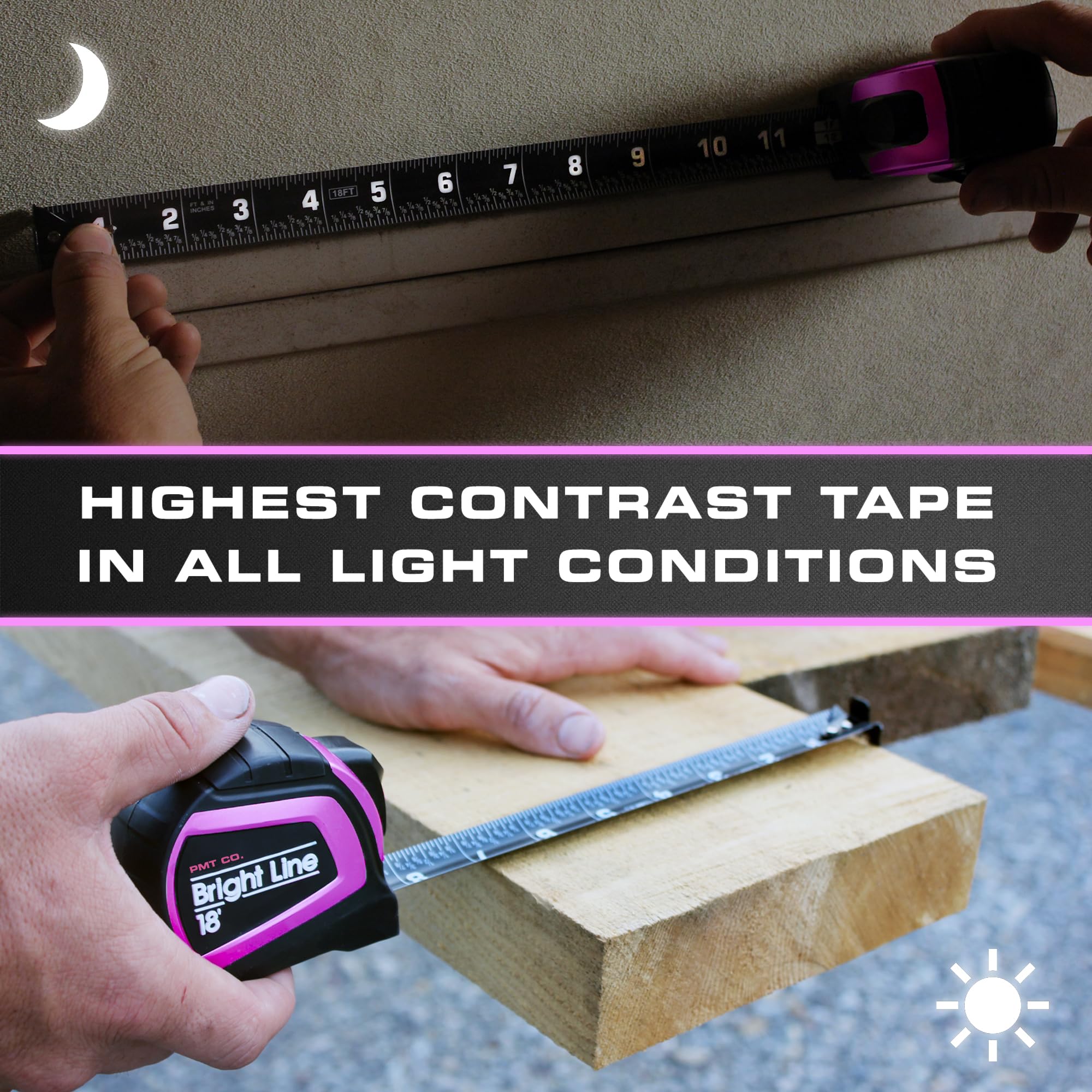 PERFECT MEASURING TAPE 18 ft length with inch fractions for precise DIY tasks.