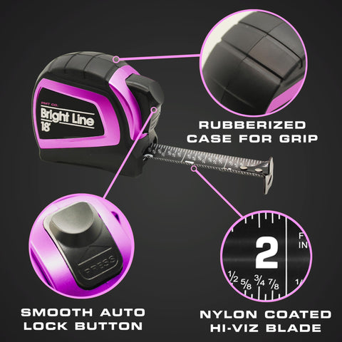 PERFECT MEASURING TAPE Auto-lock retractable to minimize errors during use.