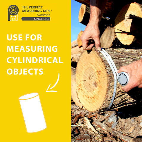 Perfect Pi DCT120 reads diameter around a pipe with imperial and metric scales.