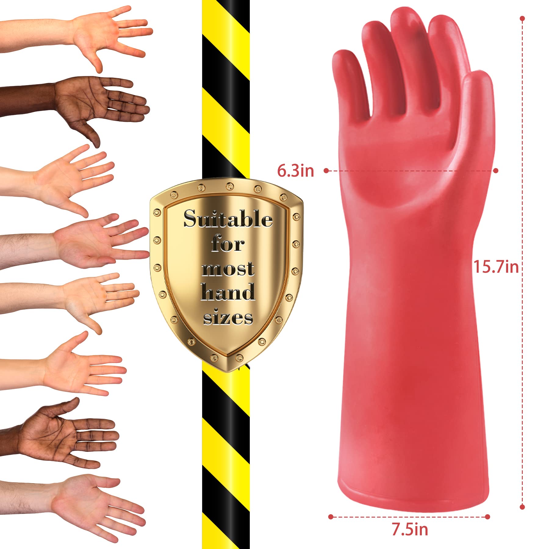 PerfectMart insulating gloves 15.8-inch length for forearm protection