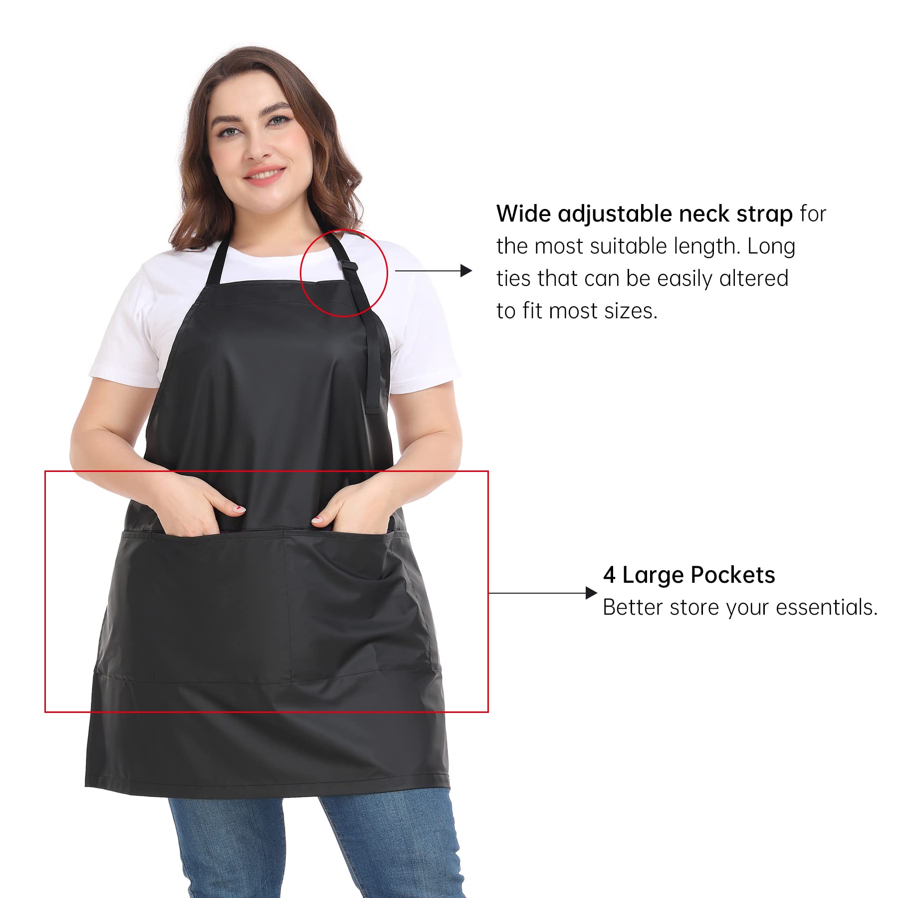 PERFEHAIR apron adjustable neck strap ensures a comfortable fit for all body types