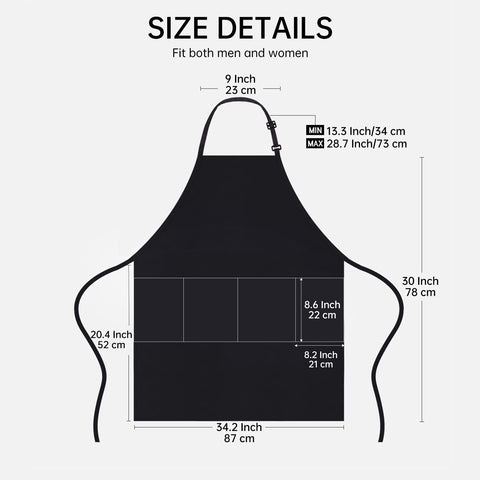 PERFEHAIR apron pockets close-up shows sturdy storage for combs, scissors, and clips