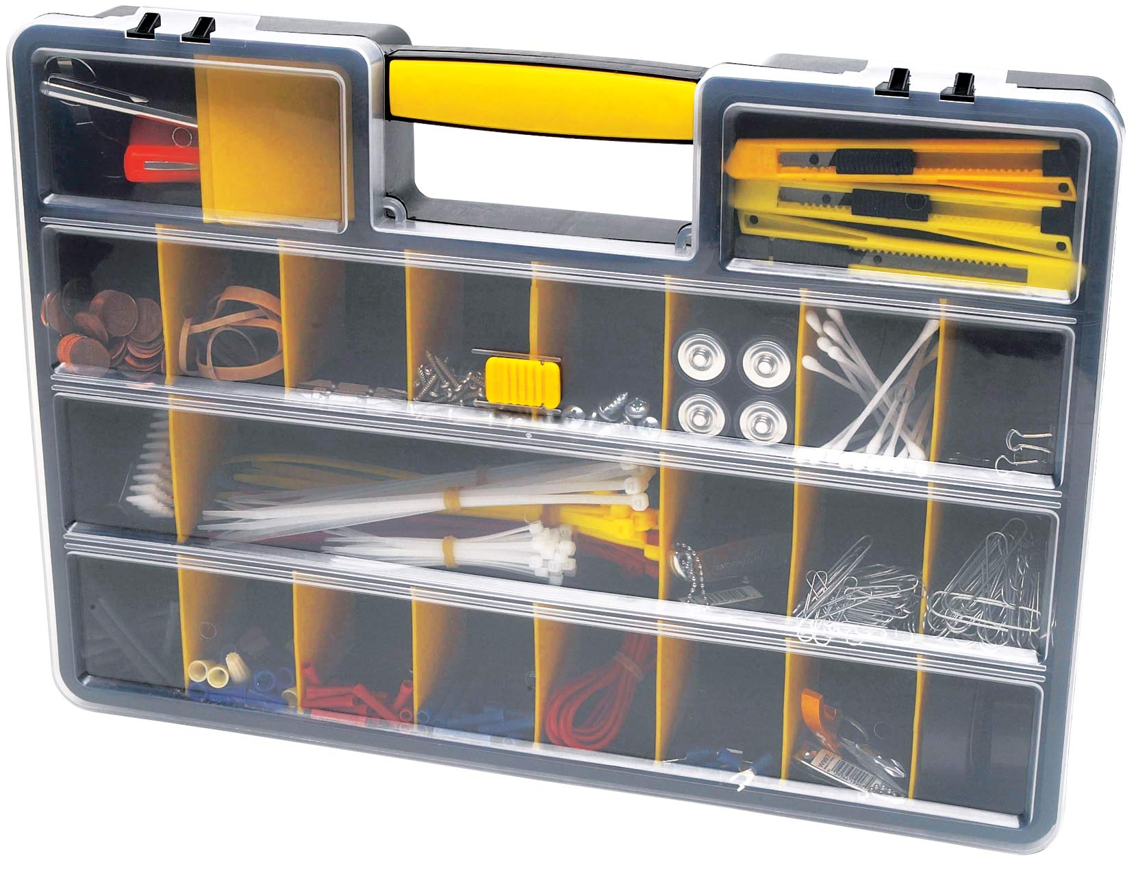 Performance Tool W54037 with heavy-duty handle for easy on-the-go organization.