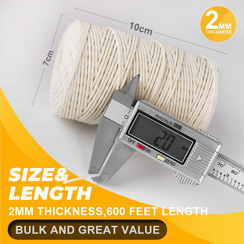 PerkDecor 16-core reinforced cotton twine provides durable roasts and trussing.