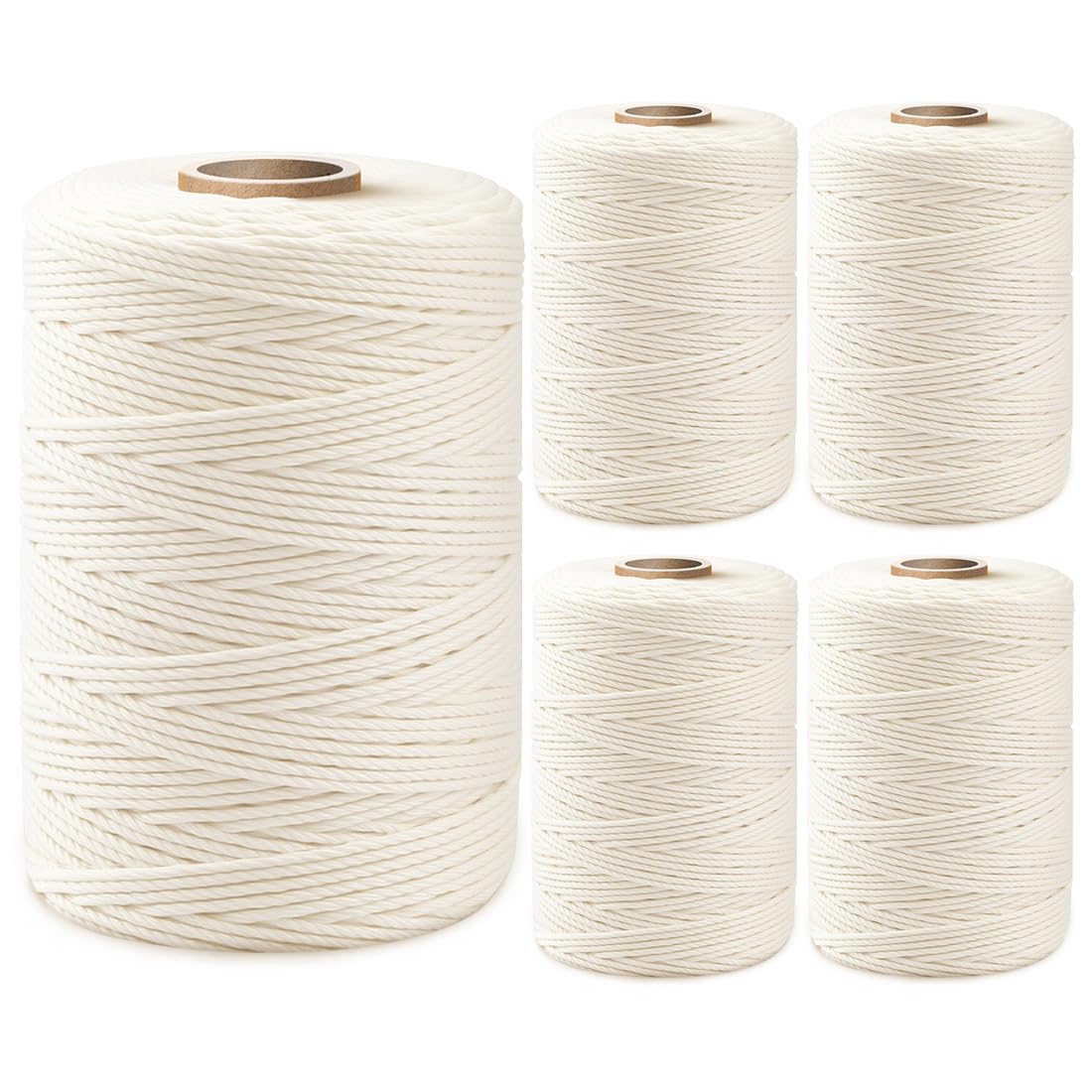 PerkDecor bulk cotton twine 600ft roll for cooking, wrapping, and crafts.