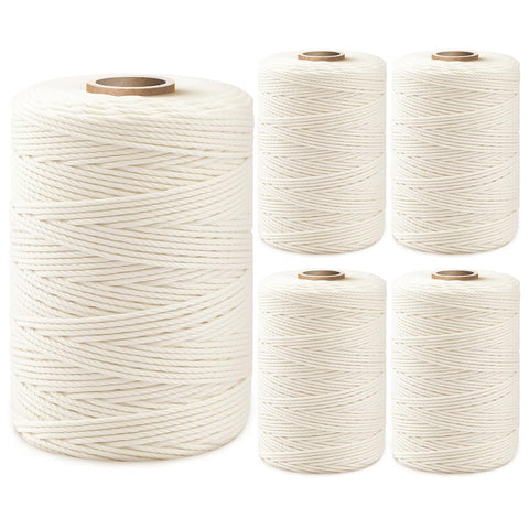 PerkDecor bulk cotton twine 600ft roll for cooking, wrapping, and crafts.