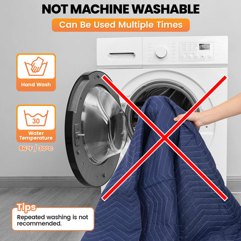Permade easy-clean blanket; shake off debris after every move.