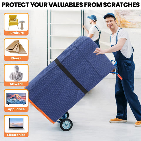 Permade non-woven exterior with cotton batting cushions fragile items.