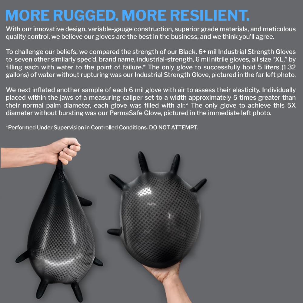 PERMASAFE six-mil thickness delivers robust puncture resistance without added weight.