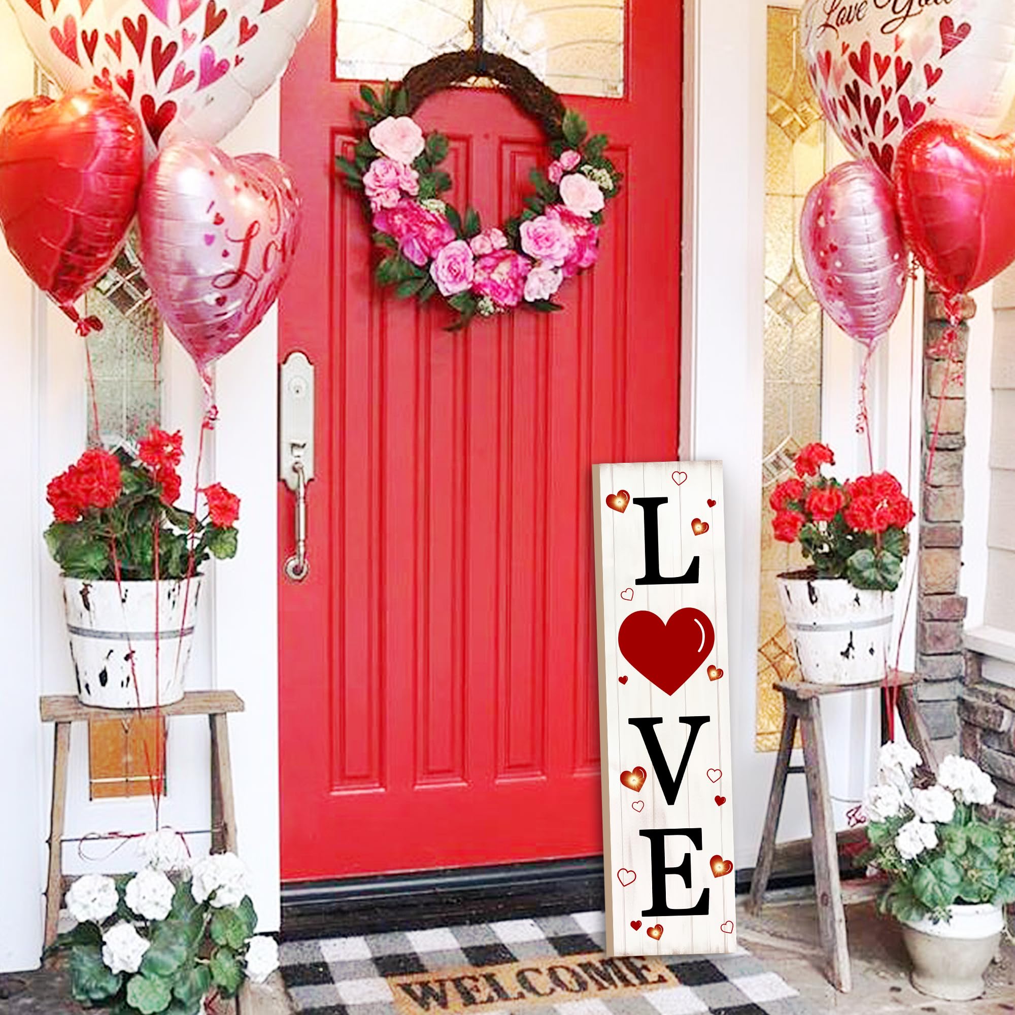 PEROUU versatile love sign for porch or entryway display.