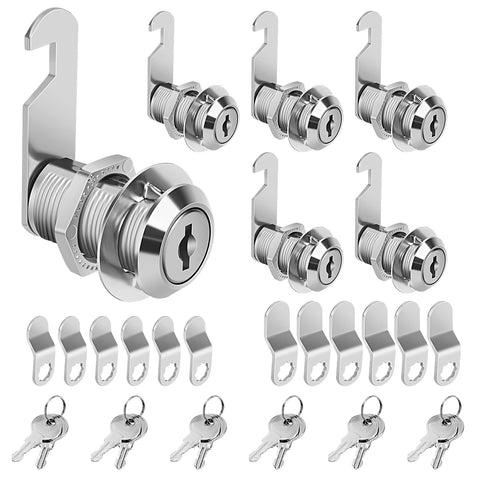 Pertinel cam lock close-up showing zinc alloy body for durable cabinet security.
