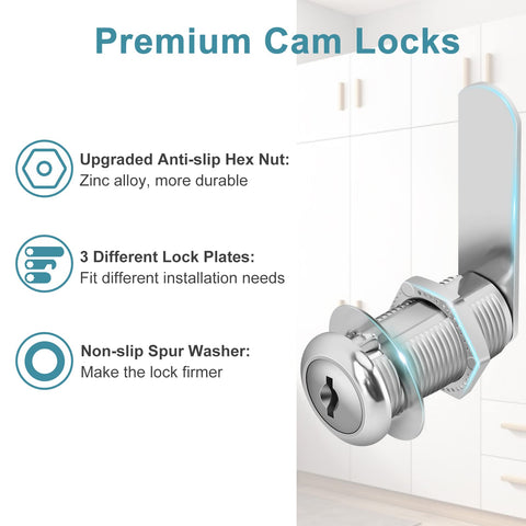 Pertinel chrome-plated cam lock showing corrosion resistance
