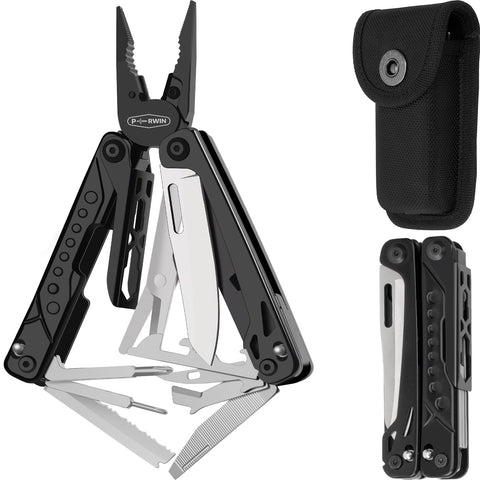 PERWIN 20-in-1 multitool pliers open for quick grab-and-go tasks