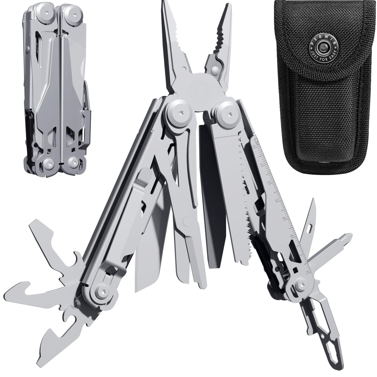 PERWIN 22-in-1 multitool pliers for versatile camping tasks