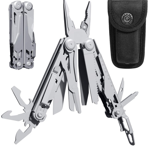 PERWIN 22-in-1 multitool pliers for versatile camping tasks