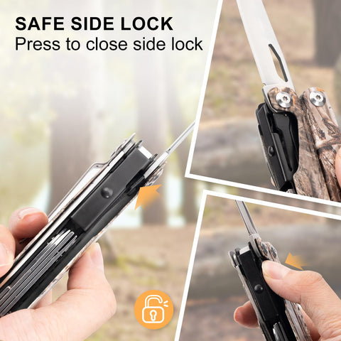 PERWIN bottle opener with tools extended, showcasing versatile camping-ready design.