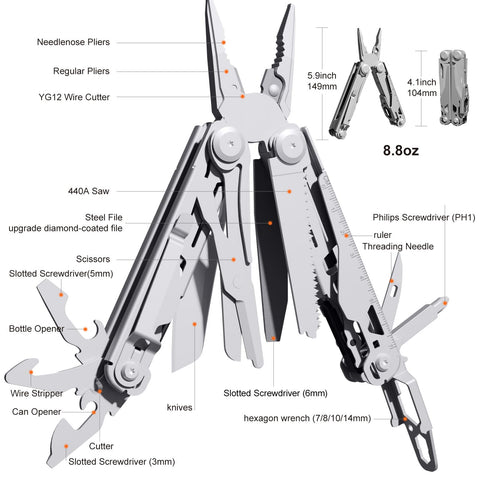 PERWIN safety-locking multitool keeps tools secure during use