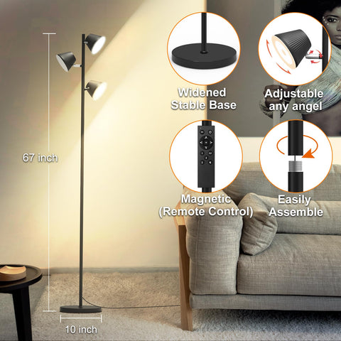 Pesken 42W LED Tree Floor Lamp assembly is quick and simple.