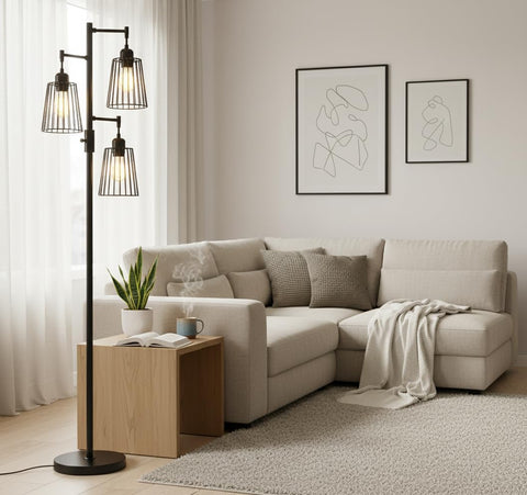 PESRAE dimmable floor lamp suited for living rooms, study spaces and relaxing corners.
