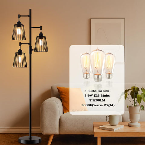 PESRAE floor lamp ships with clear assembly instructions for quick setup.