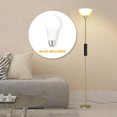 PESRAE floor lamp remote control enables convenient, hands-free brightness and color adjustments