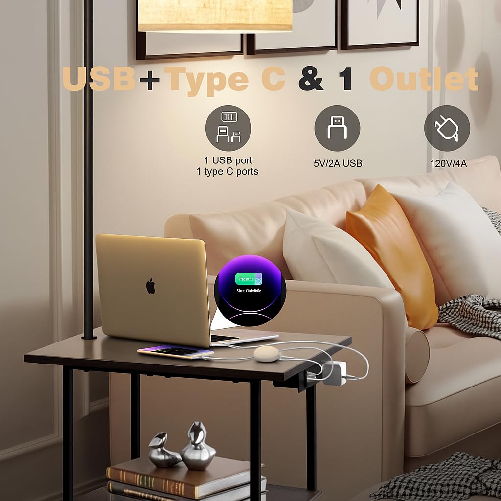 PESRAE remote control for floor lamp with easy access from seating area