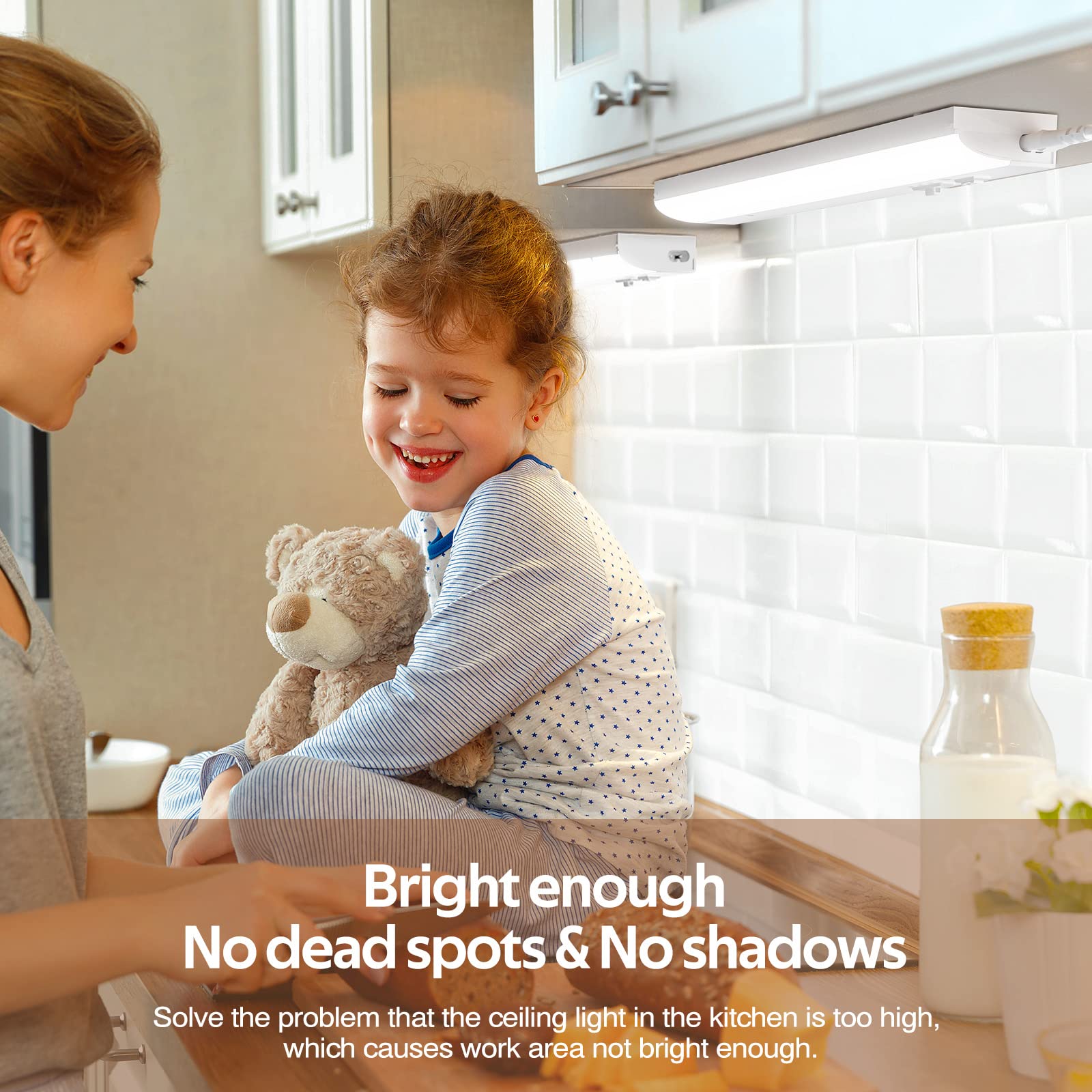 PESUTEN energy-saving under-cabinet light lasts up to 50,000 hours.