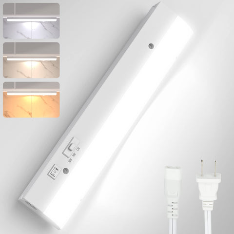 PESUTEN under-cabinet light 12-inch strip with adjustable color temperatures for kitchen tasks.
