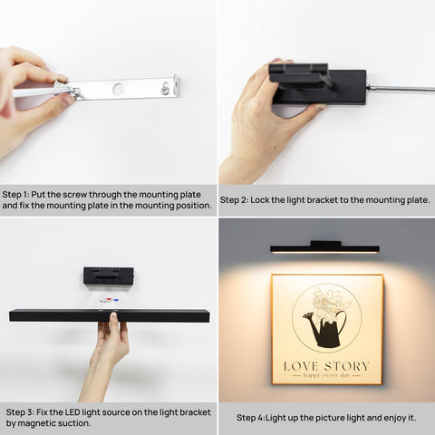 PESUTEN Picture Light offers CCT dimmable white temperatures for mood and clarity