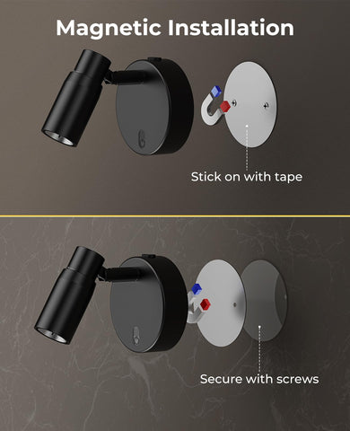 PESUTEN Magnetic charging keeps the lamp ready for use.