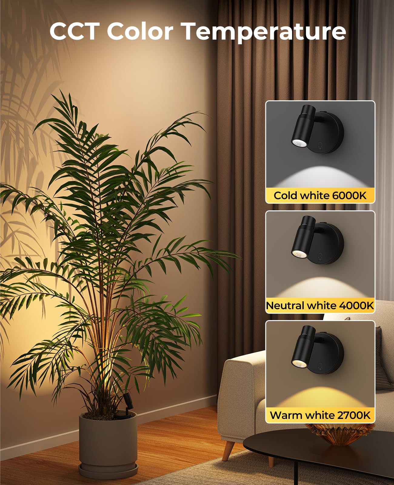 PESUTEN Spot Light for plants provides gentle uplighting and ambiance.