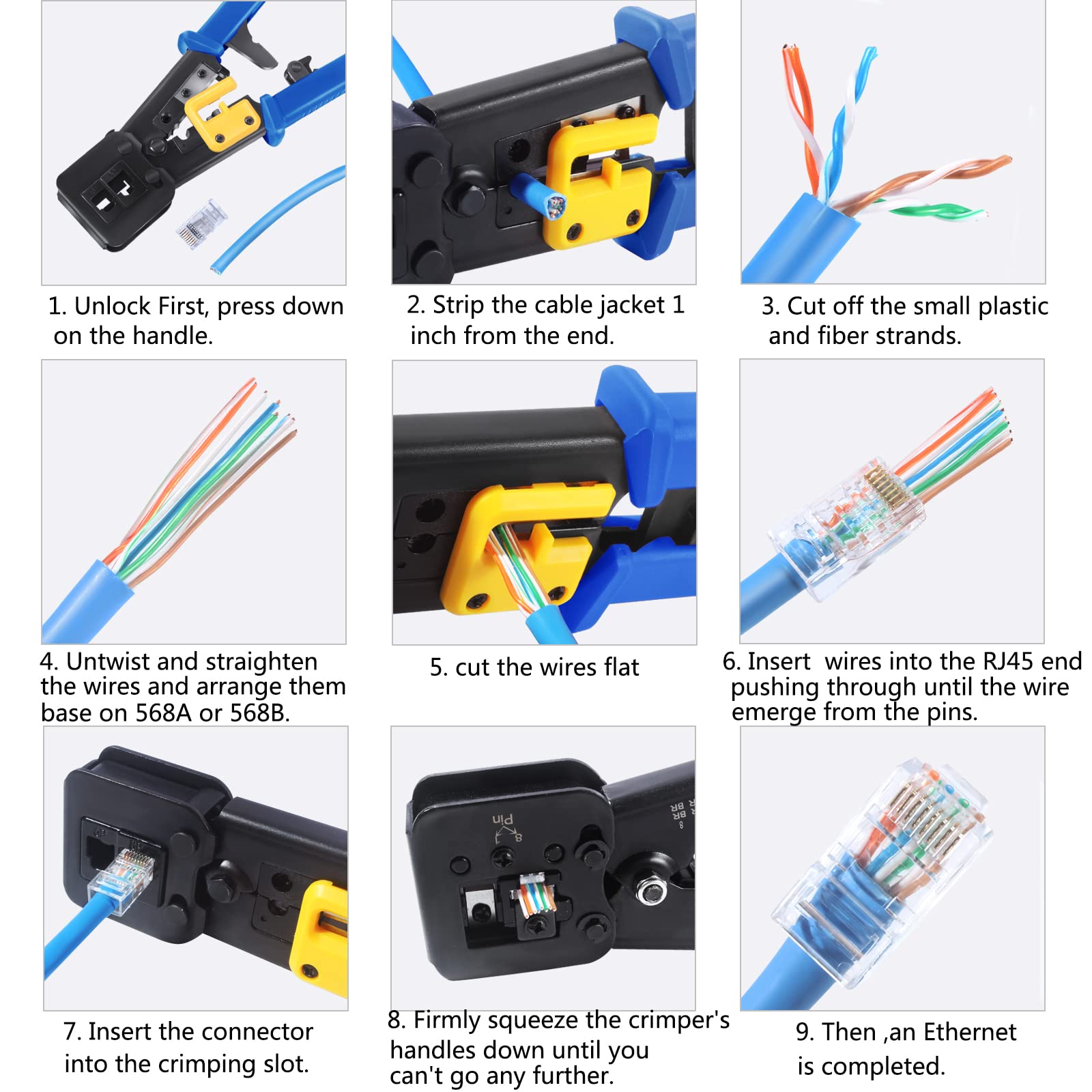 PETECHTOOL ergonomic grips reduce fatigue during cable terminations