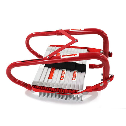 PetGirl fire escape ladder features central V-support and steel hooks for stability.
