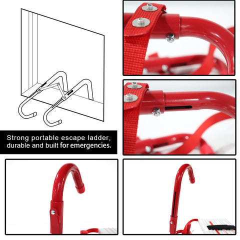PetGirl fire escape ladder supports 990 lbs with EN131-certified safety.