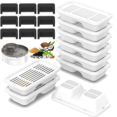 Petilog dog water fountain filter set with nine filters for clean, fresh water.