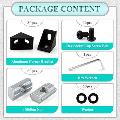 PETOX aluminum rail hardware pack for durable DIY builds.
