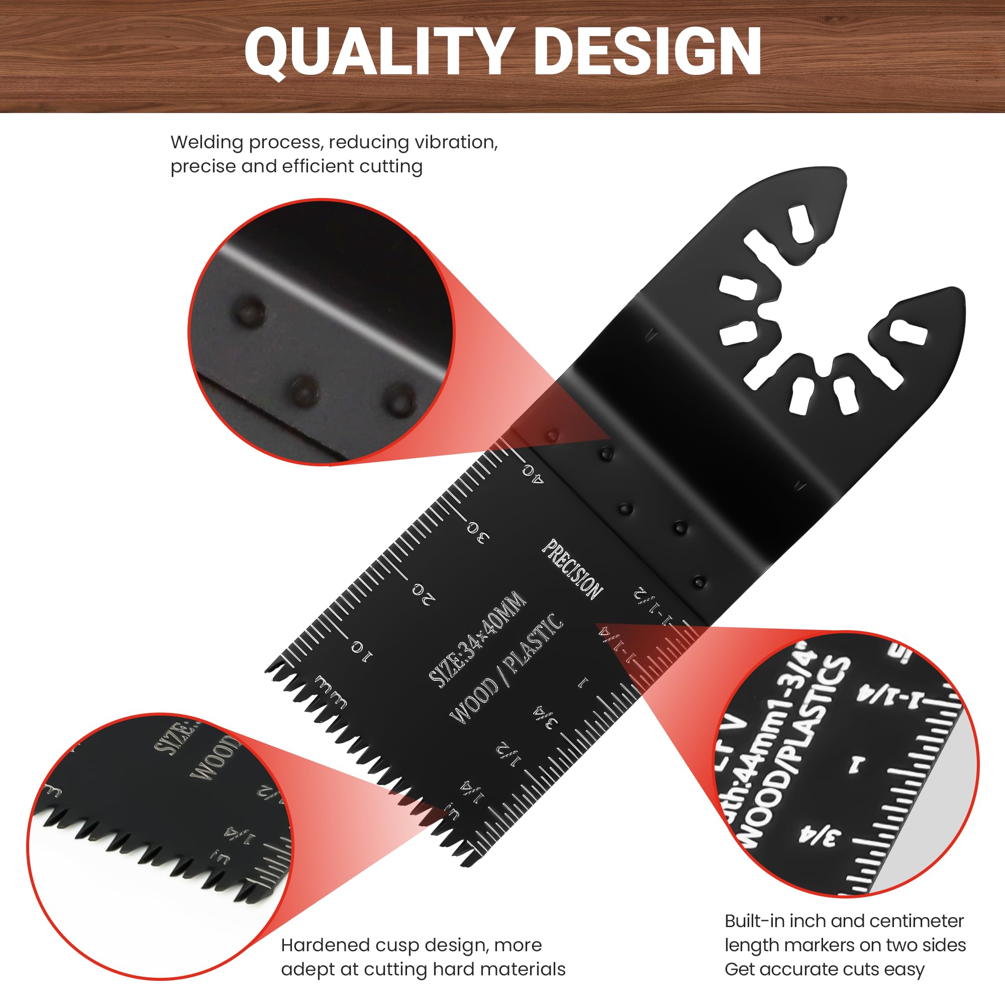 PETOX high-carbon steel blades with durable, wear-resistant construction.