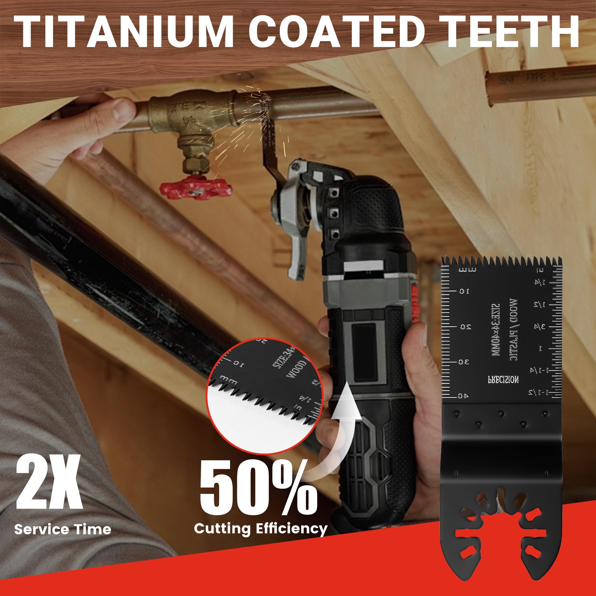 PETOX precision-cutting design enabling faster, cleaner cuts in wood and plastics.