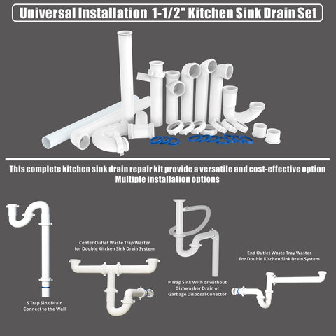 PetrelWing center-outlet-tee-assembly supports flexible configurations for drainage.