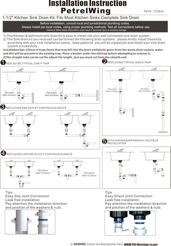 PetrelWing dishwasher-tailpiece-1-1-2 enables easy appliance hookup.