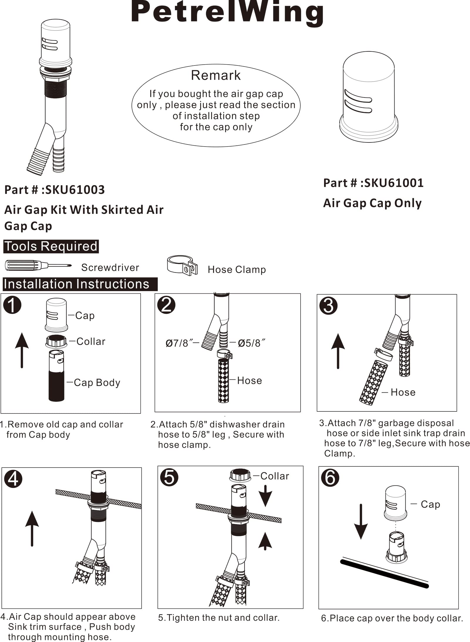 PetrelWing easy-install illustration for installation steps