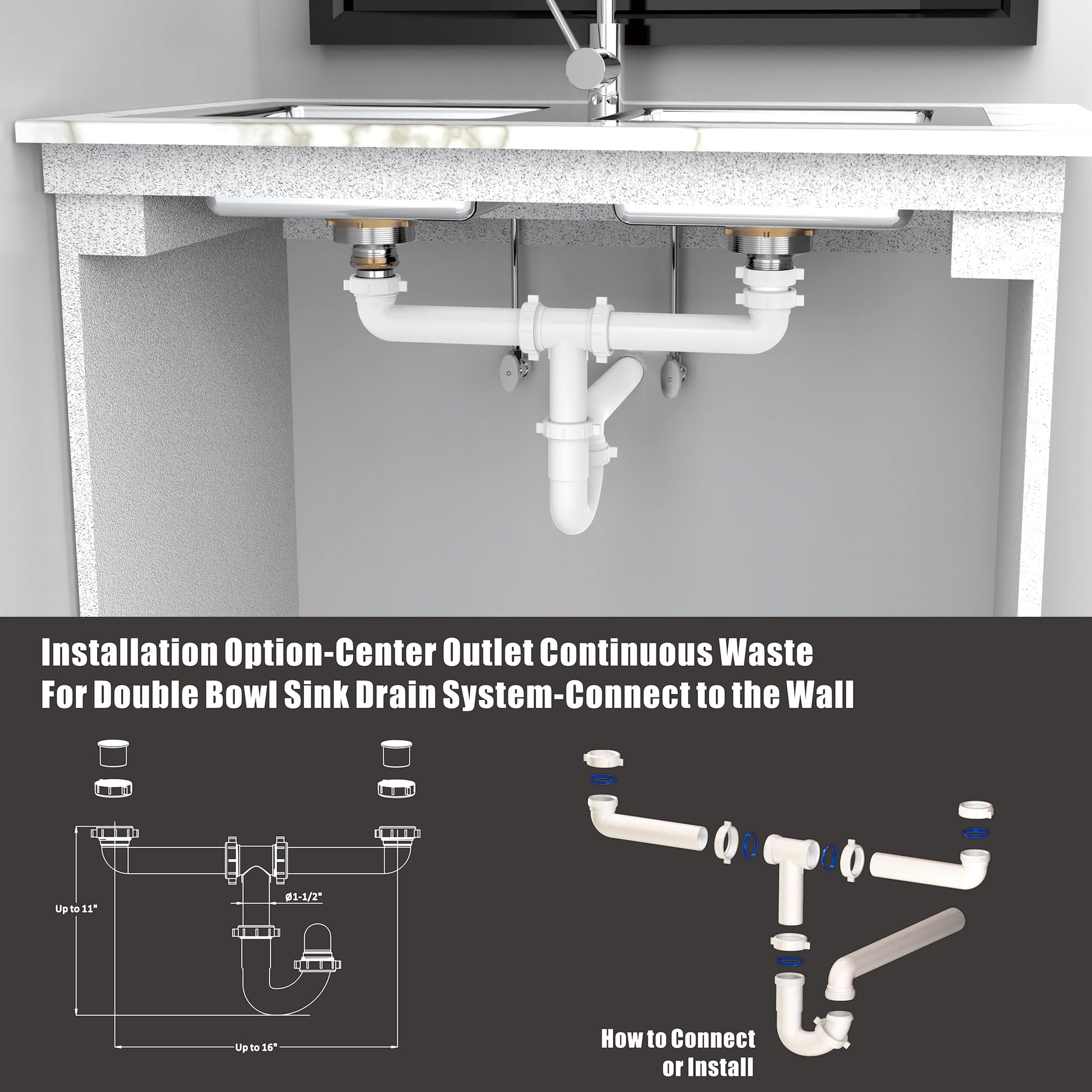 PetrelWing wall-tube-1-1-2 provides secure wall connection for drainage.